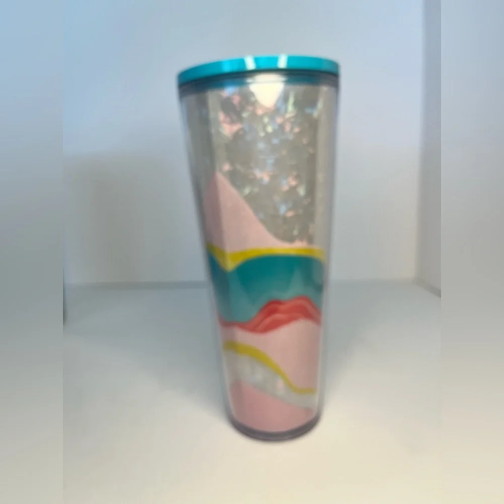 Starbucks Spring 2020 Limited Edition Pastel Wave‎ Iridescent Cup Tumbler 24 oz